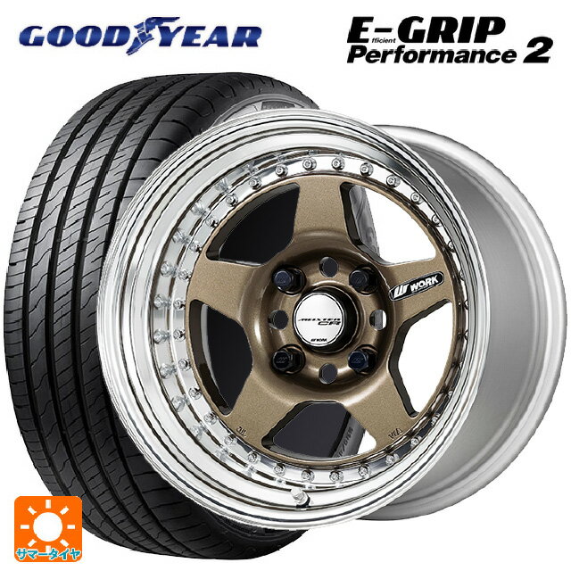 【6/11 1:59迄 全品ポイント5倍】215/60R16 99W XL グッドイヤー エフィシェントグリップ パフォーマンス2 ワーク マイスター CR01 HPG 16-6.5J 国産車用 サマータイヤホイール4本セット