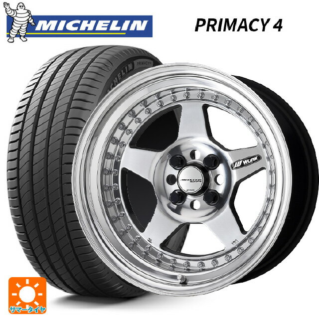 185/60R15 88H XL ミシュラン 正規品 プライマシー4 ワーク マイスター CR01 PP 15-5.5J 国産車用 サマータイヤホイール4本セット