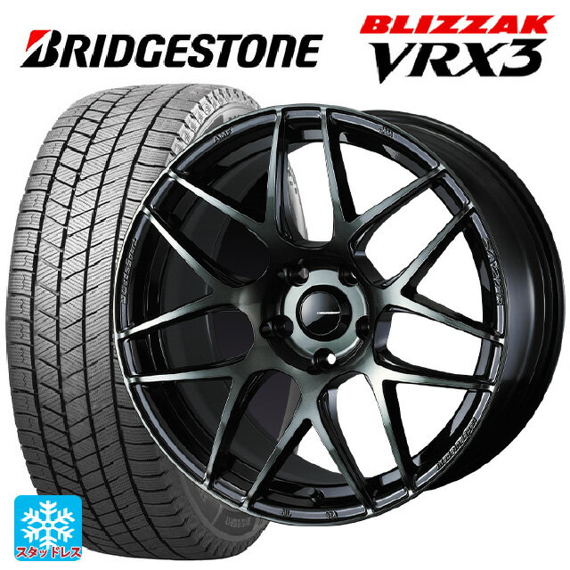 2024年製 215/55R17 94Q ブリヂストン ブリザック VRX3 正規品 ウェッズ ウェッズスポーツ SA27R WBC 17-7J 国産車用 スタッドレスタイヤホイール4本セット