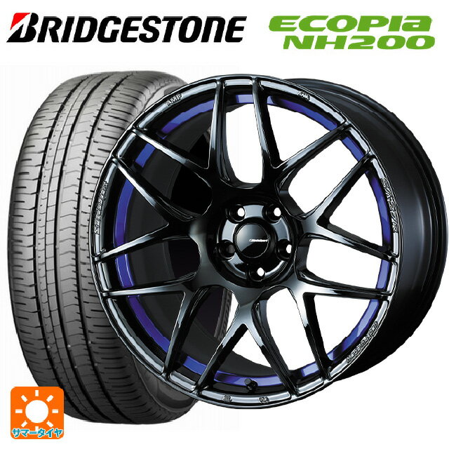 215/55R17 94V ブリヂストン エコピア NH200 正規品 ウェッズ ウェッズスポーツ SA27R BLC2 17-7.5J 国産車用 サマータイヤホイール4本セット
