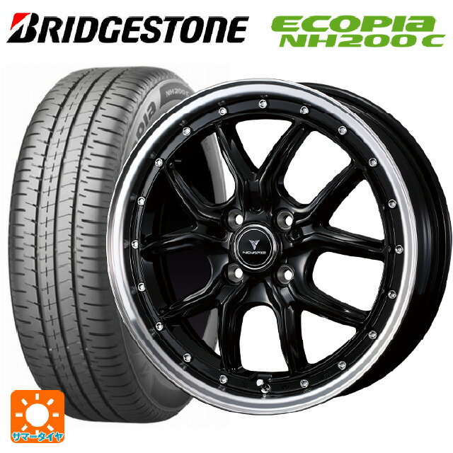 【6/22 20時〜 全品P5倍＆クーポン】165/55R15 75V ブリヂストン エコピア NH200C 正規品 ウェッズ ノヴァリス アセットS1 BLACK/RIM POLISH 15-4.5J 国産車用 サマータイヤホイール4本セット