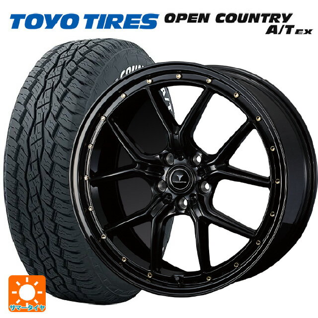 【5/9 20時〜 最大3万円OFFクーポン】235/60R18 103H トーヨー オープンカントリー A/T EX ホワイトレター ＃ ウェッズ ノヴァリス アセットS1 BLACK/GOLD PIERCE 18-7.5J 国産車用 サマータイヤホイール4本セット