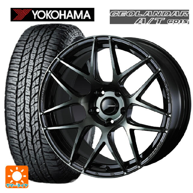 【6/20限定 全品P5倍＆クーポン】スバル フォレスター(SL系)用 225/55R18 98H ヨコハマ ジオランダー A/T G015 ブラックレター 正規品 ウェッズ ウェッズスポーツ SA27R WBC 新品サマータイヤホイール 4本セット