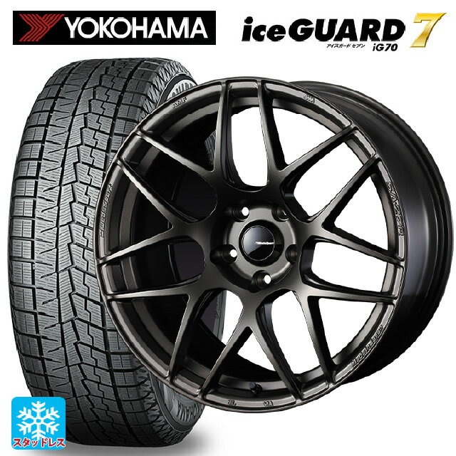 トヨタ アルファード(30系)用 225/60R17 99Q ヨコハマ アイスガード7(IG70) # ウェッズ ウェッズスポーツ SA27R EJ-BRONZE 新品スタッドレスタイヤホイール 4本セット