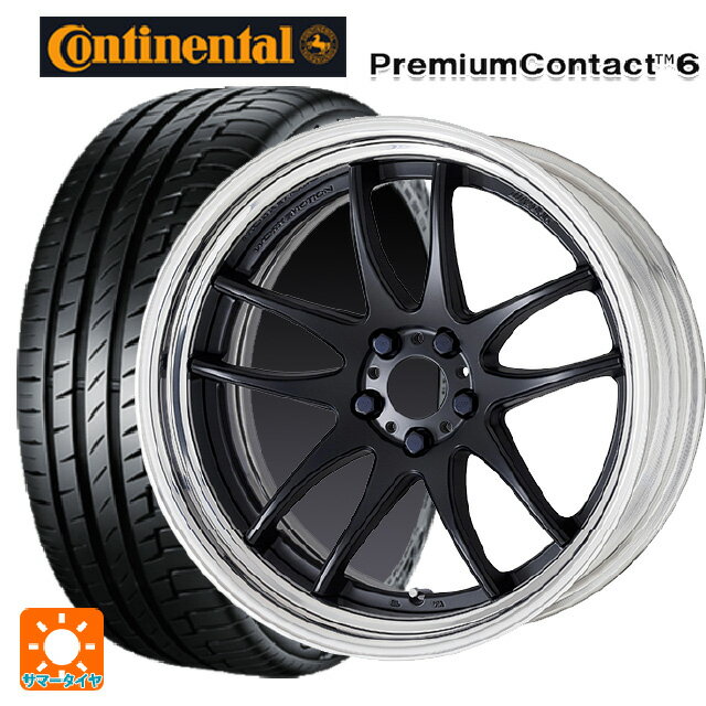 【6/22 20時〜 全品P5倍＆クーポン】トヨタ GRヤリス(PA系)用 225/40R18 92W XL コンチネンタル プレミアムコンタクト 6 正規品 ワーク エモーション CR 2P MBL 新品サマータイヤホイール 4本セット