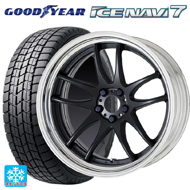 【6/22 20時〜 全品P5倍＆クーポン】215/50R17 91Q グッドイヤー アイスナビ7(数量限定) # ワーク エモーション CR 2P MBL 17-7J 国産車用 スタッドレスタイヤホイール4本セット