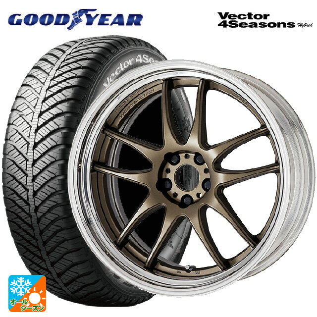 【6/22 20時〜 全品P5倍＆クーポン】215/50R17 95H XL グッドイヤー ベクターフォーシーズンズ ハイブリッド ワーク エモーション CR 2P AHG 17-7J 国産車用 オールシーズンタイヤホイール4本セット