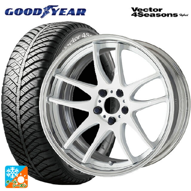 【6/22 20時〜 全品P5倍＆クーポン】185/55R16 83H グッドイヤー ベクターフォーシーズンズ ハイブリッド ワーク エモーション CR 2P WHT 16-6J 国産車用 オールシーズンタイヤホイール4本セット