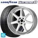 225/40R18 92Q XL グッドイヤー アイスナビ8 # ワーク エモーション T7R 2P WHT 18-7J 国産車用 スタッドレスタイヤホイール4本セット