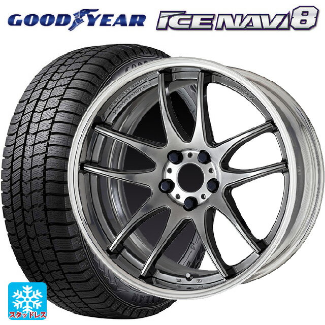 【6/22 20時〜 全品P5倍＆クーポン】185/55R16 83Q グッドイヤー アイスナビ8 ワーク エモーション CR 2P GTS 16-6J 国産車用 スタッドレスタイヤホイール4本セット