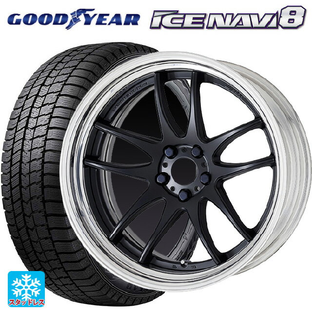 2024年製 225/50R18 95Q グッドイヤー アイスナビ8 # ワーク エモーション CR 2P MBL 18-7J 国産車用 スタッドレスタイヤホイール4本セット