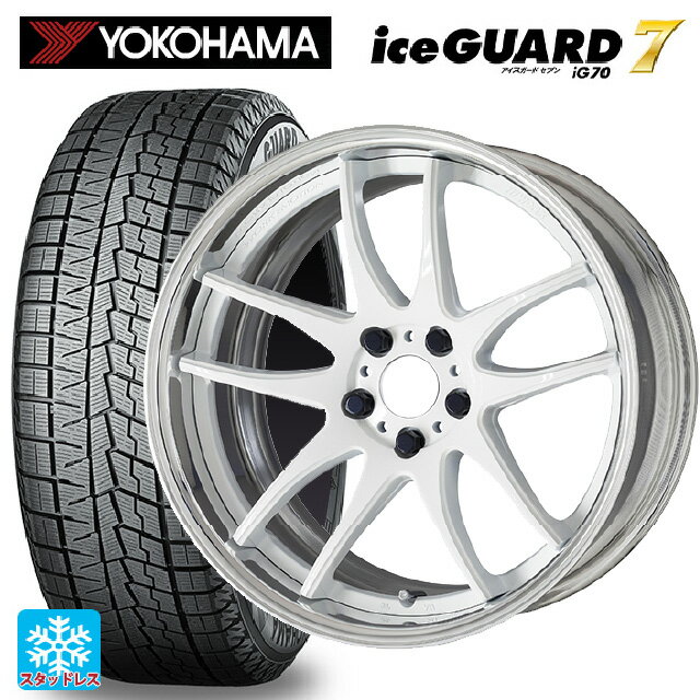【6/22 20時〜 全品P5倍＆クーポン】2024年製 245/45R19 10Q ヨコハマ アイスガード7(IG70) ワーク エモーション CR 2P WHT 19-8.5J 国産車用 スタッドレスタイヤホイール4本セット
