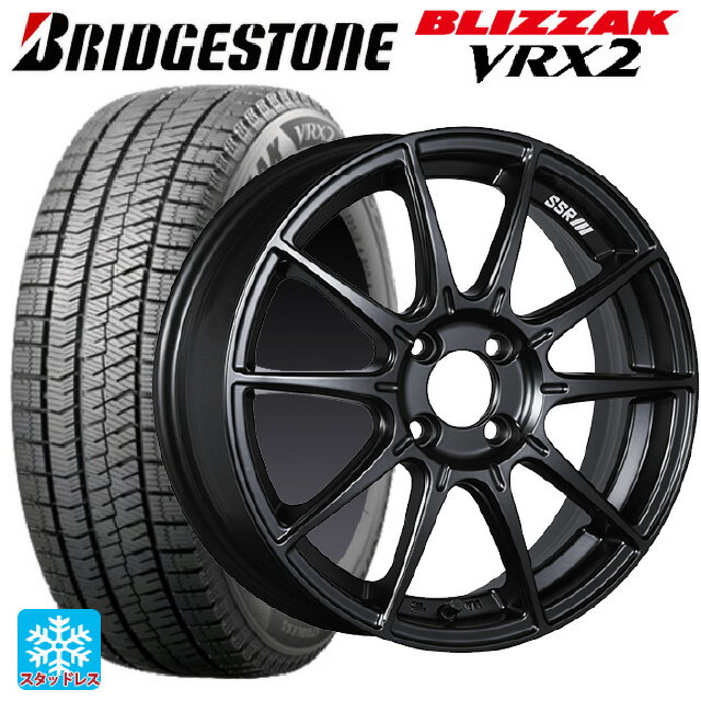 【6/11 1:59迄 全品ポイント5倍】165/55R15 75Q ブリヂストン ブリザック VRX2 正規品 タナベ SSR GT X01 フラットブラック 15-5J 国産車用 スタッドレスタイヤホイール4本セット