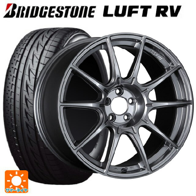225/45R18 95W XL ブリヂストン ルフトRV(日本製) 正規品 # タナベ SSR GT X01 ダークシルバー 18-7.5J 国産車用 サマータイヤホイール4本セット