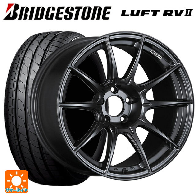 2023年製 225/55R17 97W ブリヂストン ルフトRV2(日本製) 正規品 # タナベ SSR GT X01 フラットブラック 17-7J 国産車用 サマータイヤホイール4本セット