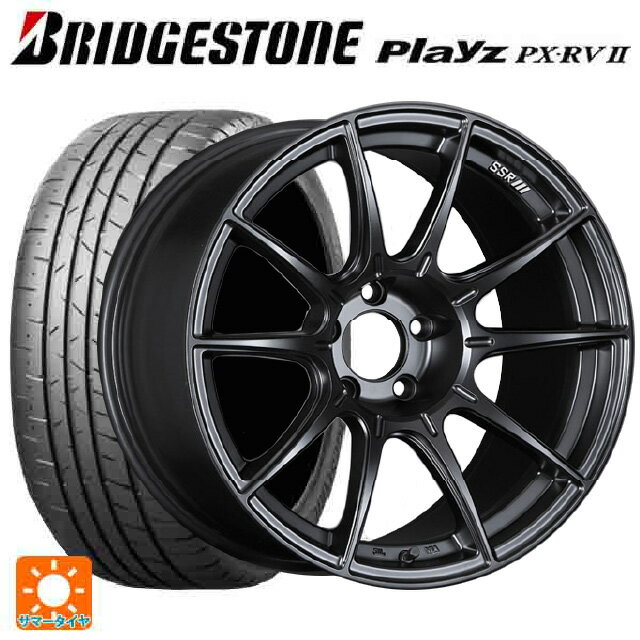 【5/25限定抽選で100％ポイントバック】225/55R18 98V ブリヂストン プレイズ PX-RV2 正規品 # タナベ SSR GT X01 フラットブラック 18-7.5J 国産車用 サマータイヤホイール4本セット