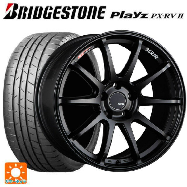 トヨタ プリウス(50系)用 215/45R17 91W XL ブリヂストン プレイズ PX-RV2 正規品 # タナベ SSR GT V02 フラットブラック 新品サマータイヤホイール 4本セット