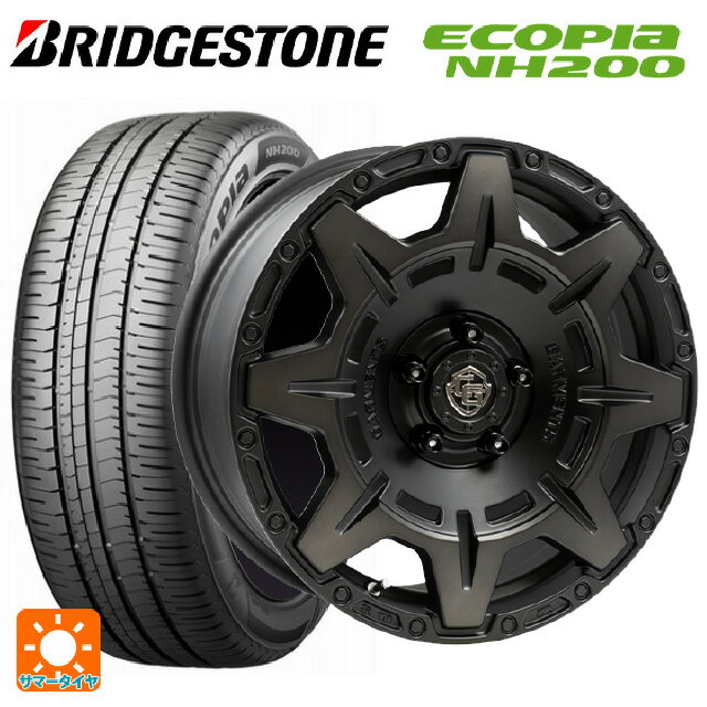 205/60R16 92H ブリヂストン エコピア NH200 正規品 ウェッズ クロスオーバー ガーメンツ スタイルM マットブラッククリア 17-7J 国産車用 サマータイヤホイール4本セット