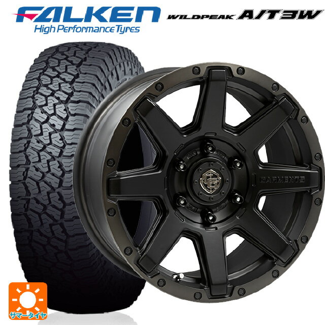 トヨタ ランドクルーザープラド(150系)用 285/70R17 116/113Q ファルケン ワイルドピーク A/T3W クロスオーバー ガーメンツ スタイルU マットブラッククリア 新品サマータイヤホイール 4本セット