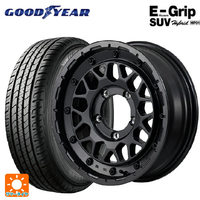 【最大3万円OFFクーポン 5/16 1:59迄】175/80R16 91S グッドイヤー エフィシェントグリップSUV HP01 ＃ マルカサービス ナイトロパワー M29 スティンガー セミグロスブラッククリア 16-5.5J 国産車用 サマータイヤホイール4本セット