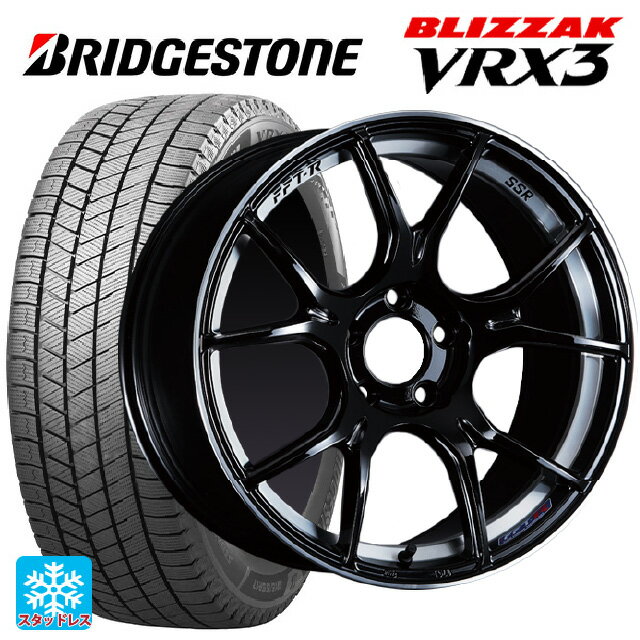 225/40R18 88Q ブリヂストン ブリザック VRX3 # 正規品 タナベ SSR GT X02 グロスブラック 18-7.5J 国産車用 スタッドレスタイヤホイール4本セット