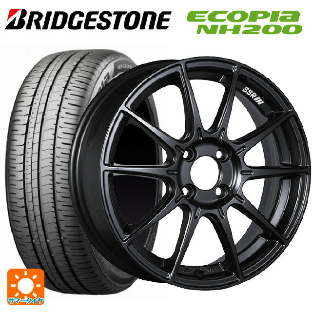 【6/22 20時〜 全品P5倍＆クーポン】215/50R17 91V ブリヂストン エコピア NH200 正規 # タナベ SSR GT X01 フラットブラック 17-7J 国産車用 サマータイヤホイール4本セット