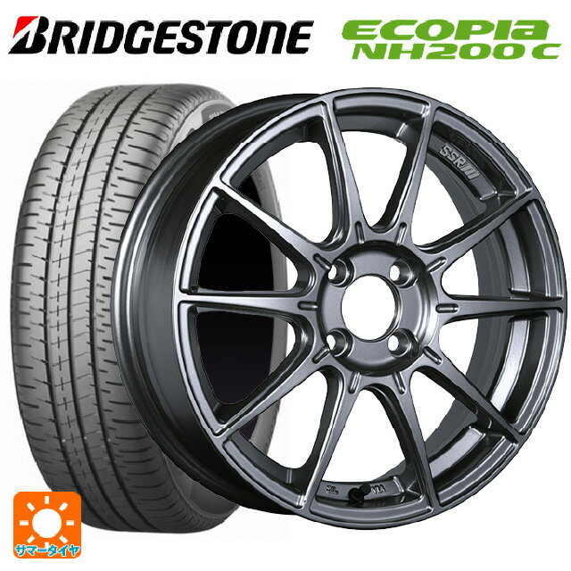 【6/15〜16限定 全品P5倍＆クーポン】165/55R15 75V ブリヂストン エコピア NH200C(数量限定) 正規品 # タナベ SSR GT X01 ダークシルバー 15-5J 国産車用 サマータイヤホイール4本セット