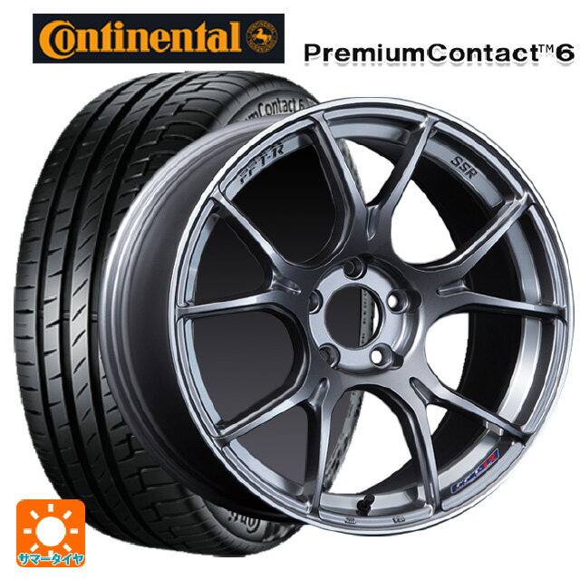 【6/11 1:59迄 全品ポイント5倍】225/40R18 92W XL コンチネンタル プレミアムコンタクト 6 正規品 タナベ SSR GT X02 ダークシルバー 18-7.5J 国産車用 サマータイヤホイール4本セット