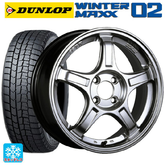 165/55R15 75Q ダンロップ ウィンターマックス 02(WM02) タナベ SSR GT X03 クロムシルバー 15-5J 国産車用 スタッドレスタイヤホイール4本セット