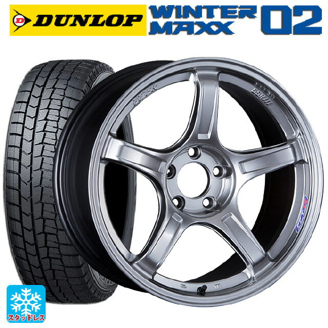 225/45R18 91Q ダンロップ ウィンターマックス 02(WM02) タナベ SSR GT X03 クロムシルバー 18-7.5J 国産車用 スタッドレスタイヤホイール4本セット