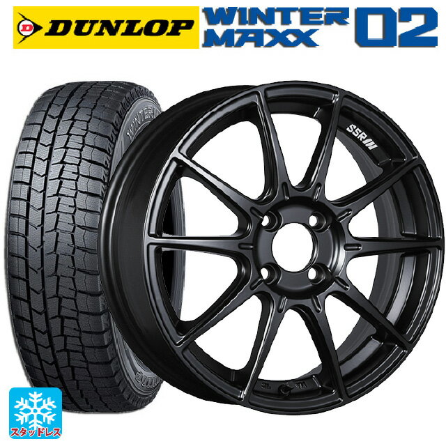 【6/11 1:59迄 全品ポイント5倍】225/55R17 97Q ダンロップ ウィンターマックス 02(WM02) タナベ SSR GT X01 フラットブラック 17-7J 国産車用 スタッドレスタイヤホイール4本セット