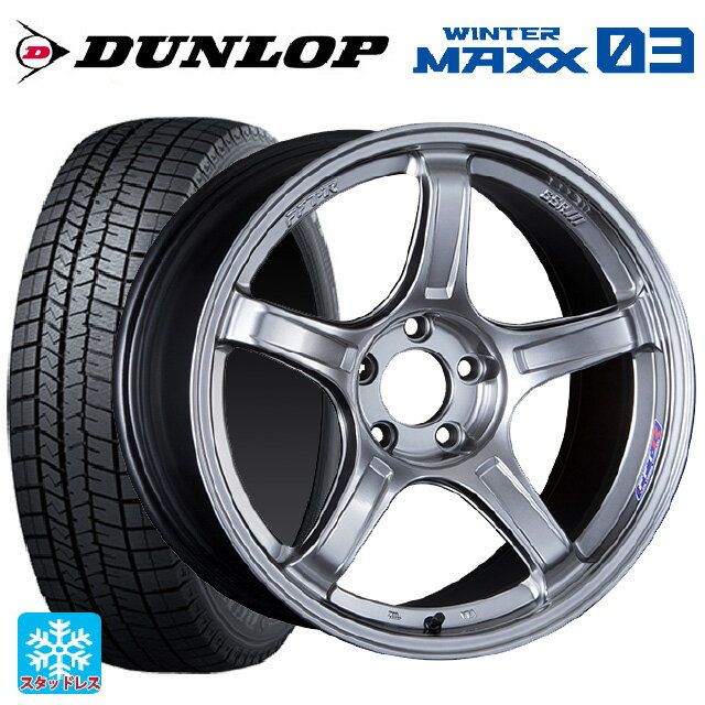 215/45R17 87Q ダンロップ ウィンターマックス 03(WM03) タナベ SSR GT X03 クロムシルバー 17-7J 国産車用 スタッドレスタイヤホイール4本セット