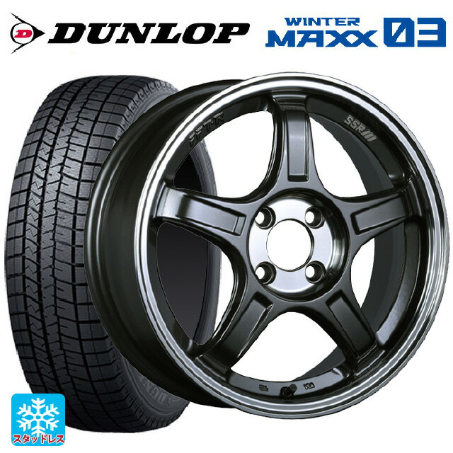 【6/15〜16限定 全品P5倍＆クーポン】165/50R16 75Q ダンロップ ウィンターマックス 03(WM03) タナベ SSR GT X03 マシンドグラファイトガンメタ＋スモーククリア 16-5.5J 国産車用 スタッドレスタイヤホイール4本セット