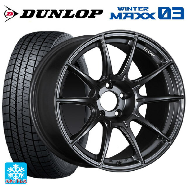 【6/11 1:59迄 全品ポイント5倍】225/40R19 93Q ダンロップ ウィンターマックス 03(WM03) タナベ SSR GT X01 フラットブラック 19-8.5J 国産車用 スタッドレスタイヤホイール4本セット