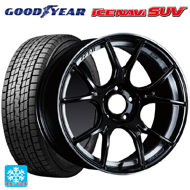 ニッサン エクストレイル(33系)用 235/60R18 107Q XL グッドイヤー アイスナビ SUV # タナベ SSR GT X02 グロスブラック 新品スタッドレスタイヤホイール 4本セット