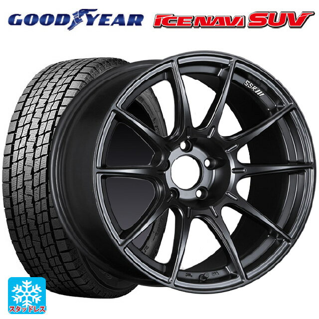 【6/11 1:59迄 全品ポイント5倍】2024年製 225/55R18 98Q グッドイヤー アイスナビ SUV # タナベ SSR GT X01 フラットブラック 18-7.5J 国産車用 スタッドレスタイヤホイール4本セット