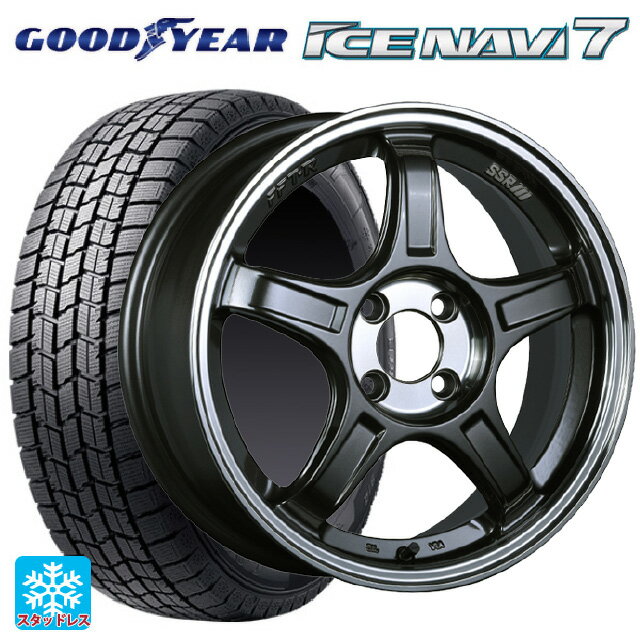 【6/15〜16限定 全品P5倍＆クーポン】165/55R15 75Q グッドイヤー アイスナビ7(数量限定) タナベ SSR GT X03 マシンドグラファイトガンメタ＋スモーククリア 15-5J 国産車用 スタッドレスタイヤホイール4本セット