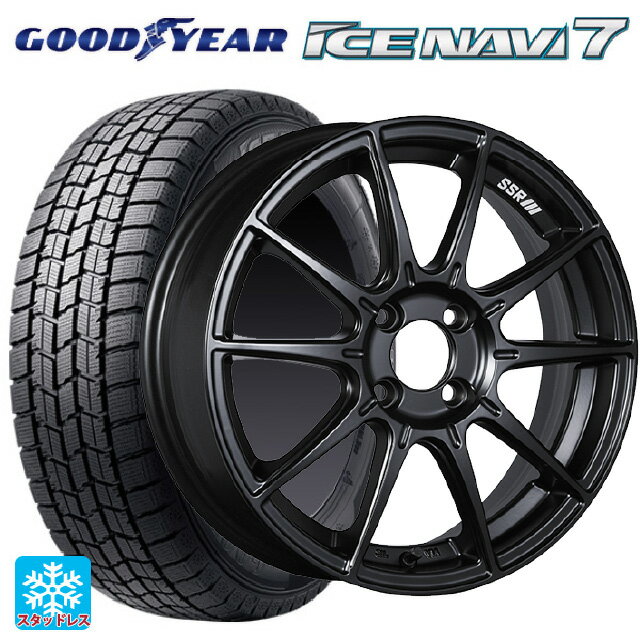 【6/11 1:59迄 全品ポイント5倍】185/60R15 84Q グッドイヤー アイスナビ7(数量限定) タナベ SSR GT X01 フラットブラック 15-6J 国産車用 スタッドレスタイヤホイール4本セット