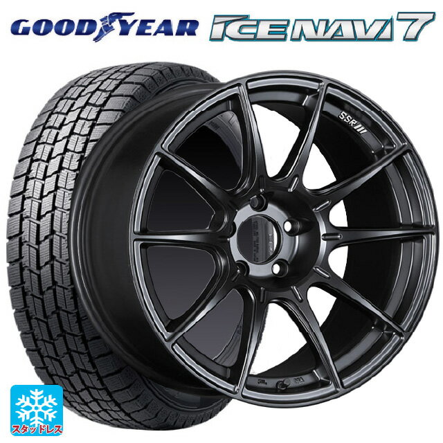 トヨタ プリウス(60系)用 195/60R17 90Q グッドイヤー アイスナビ7(数量限定) # タナベ SSR GT X01 フラットブラック 新品スタッドレスタイヤホイール 4本セット