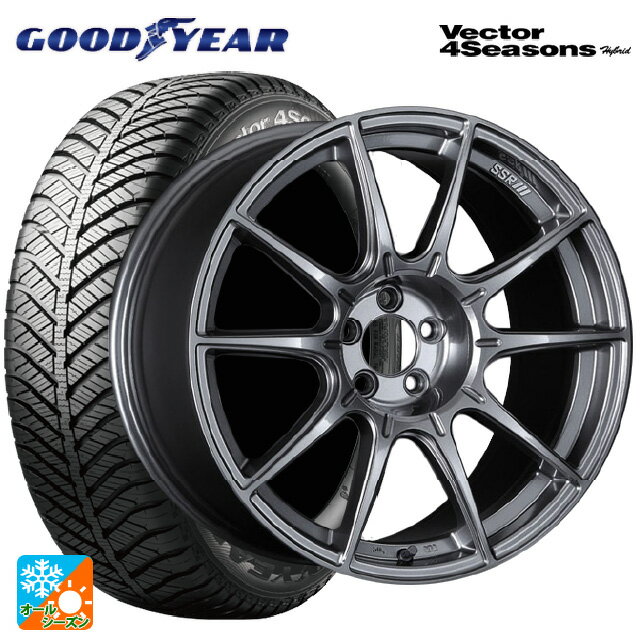 トヨタ プリウス(60系)用 195/60R17 90H グッドイヤー ベクターフォーシーズンズ ハイブリッド タナベ SSR GT X01 ダークシルバー 新品オールシーズンタイヤホイール 4本セット