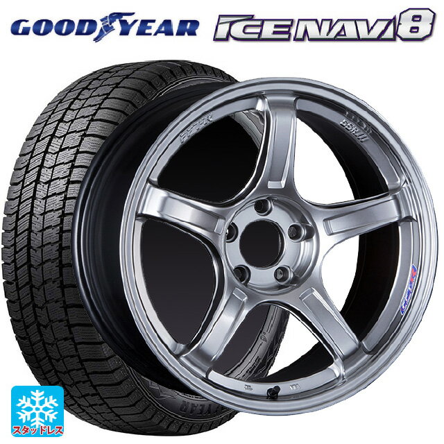 215/45R17 87Q グッドイヤー アイスナビ8 タナベ SSR GT X03 クロムシルバー 17-7J 国産車用 スタッドレスタイヤホイール4本セット