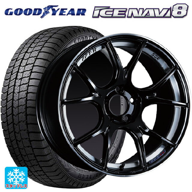 215/45R17 87Q グッドイヤー アイスナビ8 # タナベ SSR GT X02 グロスブラック 17-7J 国産車用 スタッドレスタイヤホイール4本セット
