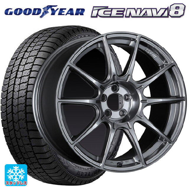 235/45R18 94Q グッドイヤー アイスナビ8 タナベ SSR GT X01 ダークシルバー 18-8J 国産車用 スタッドレスタイヤホイール4本セット