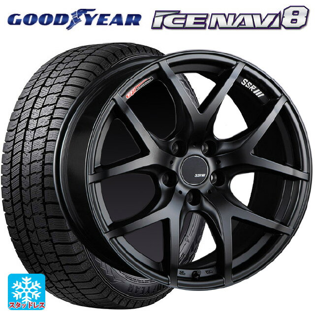トヨタ プリウス(50系)用 215/45R17 87Q グッドイヤー アイスナビ8 # タナベ SSR GT V03 フラットブラック 新品スタッドレスタイヤホイール 4本セット