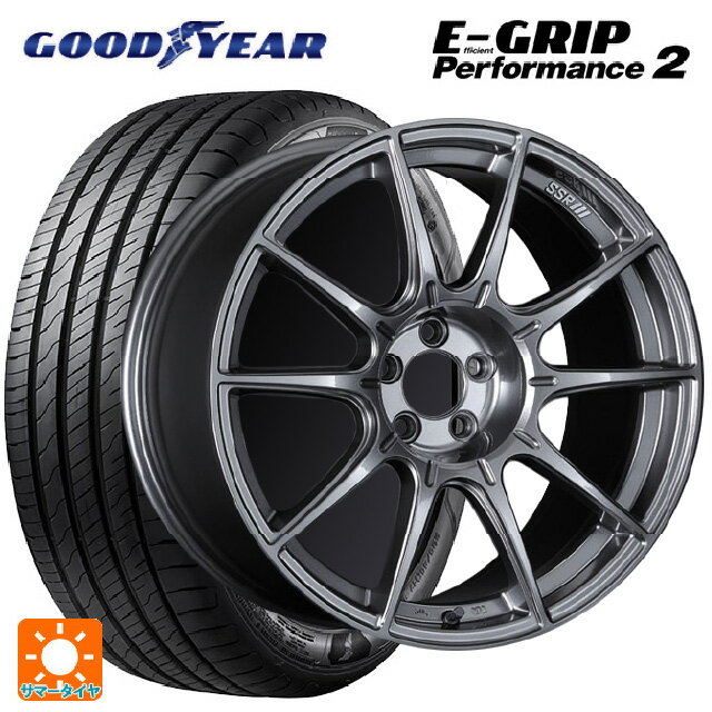 【6/22 20時〜 全品P5倍＆クーポン】215/50R17 95W グッドイヤー エフィシェントグリップ パフォーマンス2 タナベ SSR GT X01 ダークシルバー 17-7J 国産車用 サマータイヤホイール4本セット