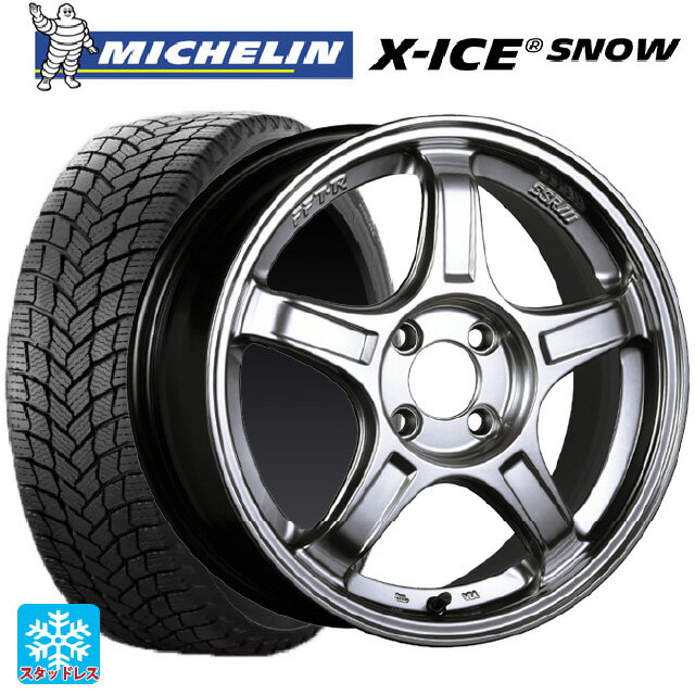 【6/22 20時〜 全品P5倍＆クーポン】165/55R15 75T ミシュラン 正規品 エックスアイス スノー タナベ SSR GT X03 クロムシルバー 15-5J 国産車用 スタッドレスタイヤホイール4本セット