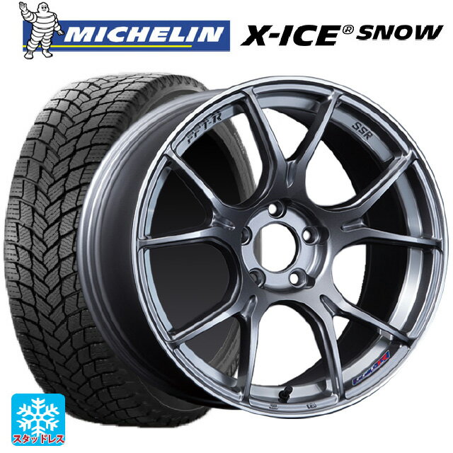 【6/11 1:59迄 全品ポイント5倍】2024年製 205/50R17 93H XL ミシュラン 正規品 エックスアイス スノー # タナベ SSR GT X02 ダークシルバー 17-7J 国産車用 スタッドレスタイヤホイール4本セット