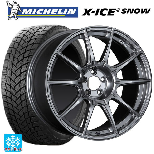 225/40R18 92H XL ミシュラン 正規品 エックスアイス スノー タナベ SSR GT X01 ダークシルバー 18-7.5J 国産車用 スタッドレスタイヤホイール4本セット