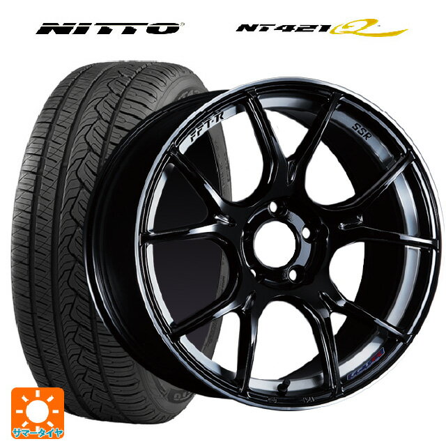 225/55R17 101V XL ニットー NT421Q タナベ SSR GT X02 グロスブラック 17-7J 国産車用 サマータイヤホイール4本セット