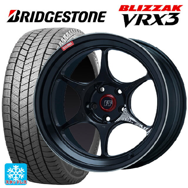 2025年製 235/45R18 94Q ブリヂストン ブリザック VRX3 正規品 # エンケイ パフォーマンスライン PF06 マシニングブラック 18-8.5J 国産車用 スタッドレスタイヤホイール4本セット